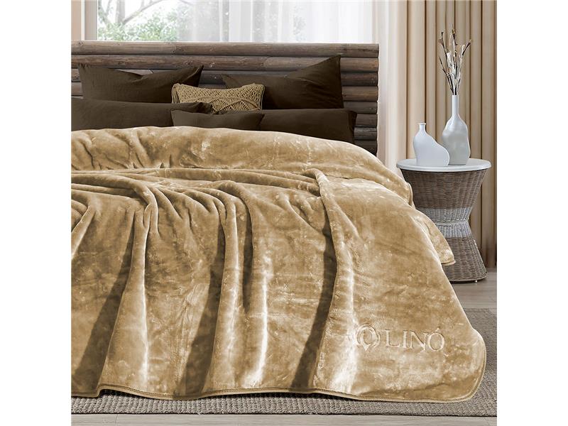 LINO ΚΟΥΒΕΡΤΑ VELLUT MOCCA 220X240