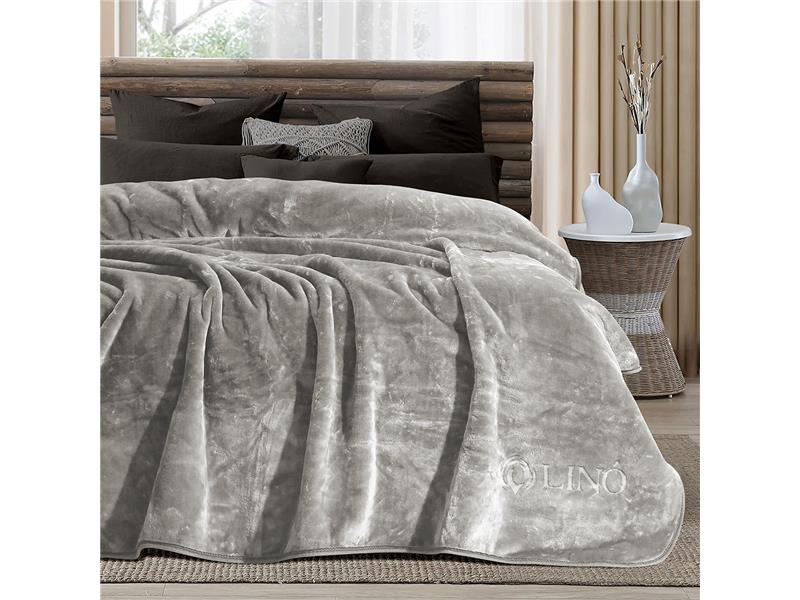 LINO ΚΟΥΒΕΡΤΑ VELLUT GREY 220X240