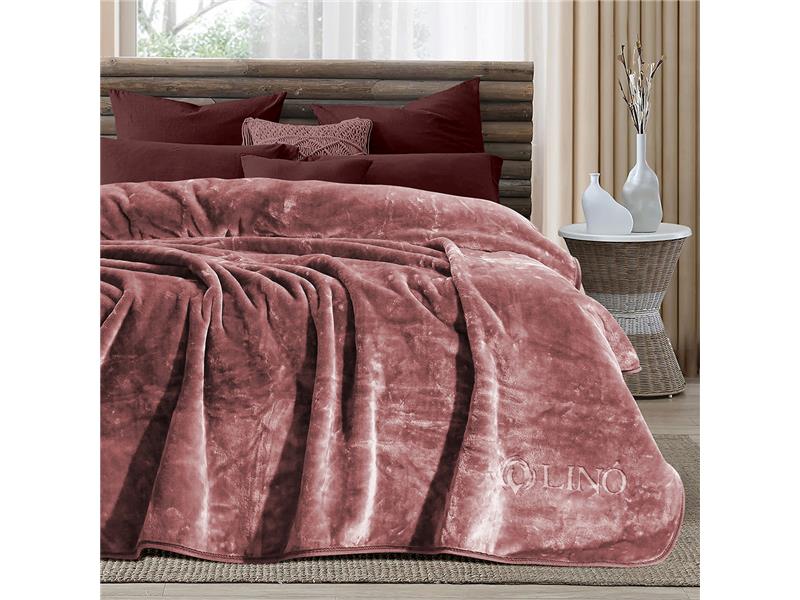 LINO ΚΟΥΒΕΡΤΑ VELLUT ENG.ROSE 220X240