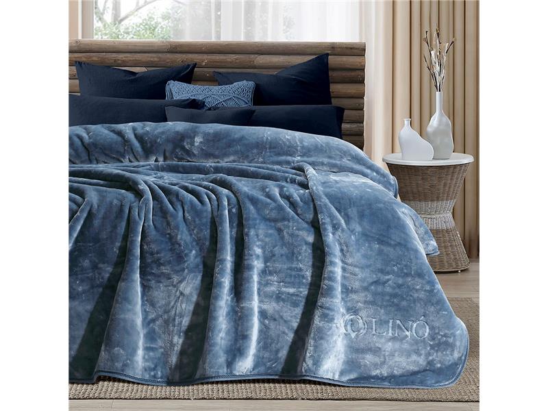 LINO ΚΟΥΒΕΡΤΑ VELLUT BLUE 160X220