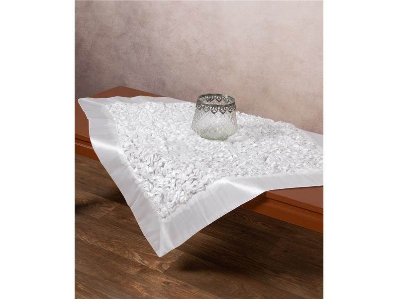 Σατέν καρέ 6134 (85cm x 85cm) λευκό