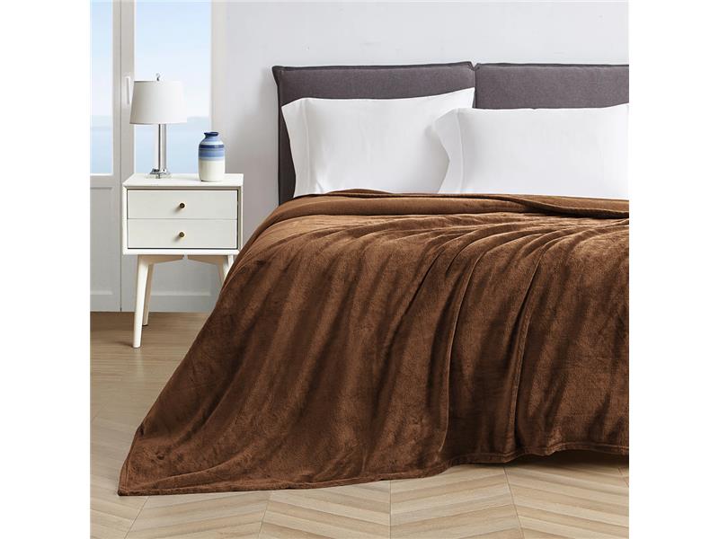 LINO ΚΟΥΒΕΡΤΑ ΒΕΛΟΥΤΕ PELLO BROWN 220X240