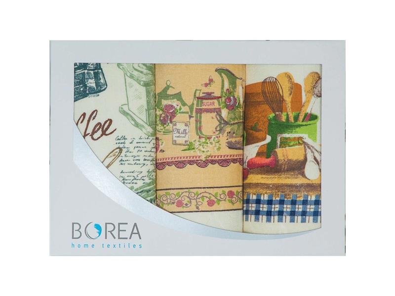 Ποτηρόπανα Κουζίνας Κρόσσι Σετ 3ΤΜΧ