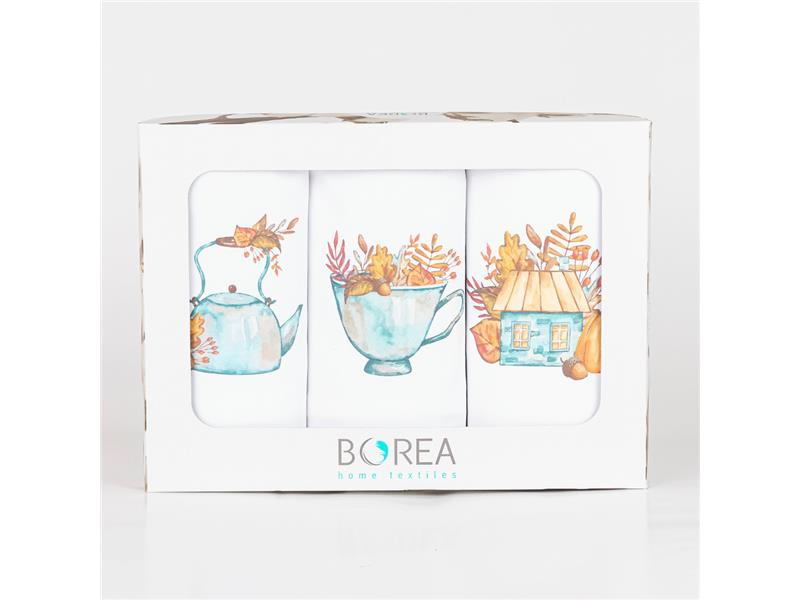 Ποτηρόπανα Κουζίνας Autumn Σετ 3ΤΜΧ