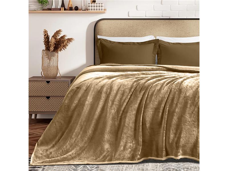 LINO ΚΟΥΒΕΡΤΑ ΒΕΛΟΥΤΕ COBERTOR BEIGE 220X240