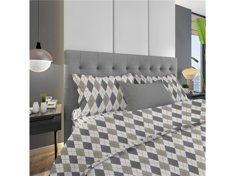 ΜΑΞΙΛΑΡΟΘΗΚΗ ΕΜΠΡΙΜΕ Diamond 328 50X70 Grey 100% Cotton Flannel