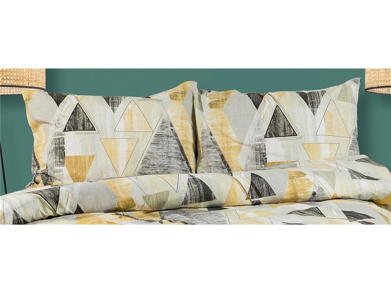 ΜΑΞΙΛΑΡΟΘΗΚΗ ΕΜΠΡΙΜΕ Geometrical 333 50X70 Beige 100% Cotton Flannel
