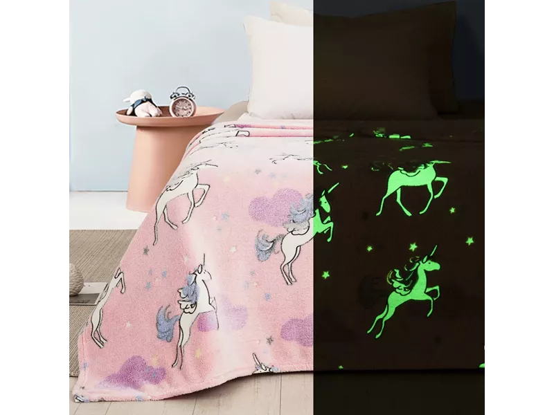 ΚΟΥΒΕΡΤΑ ΠΑΙΔΙΚΗ FLEECE ΦΩΣΦΟΡΙΖΕ 160Χ220 103
