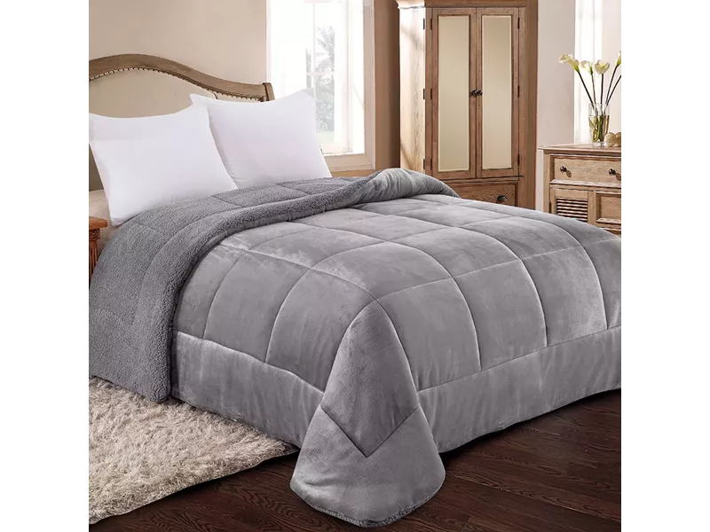 ΚΟΥΒΕΡΤΟΠΑΠΛΩΜΑ FLANNEL/SHERPA 240X260 (805) GREY