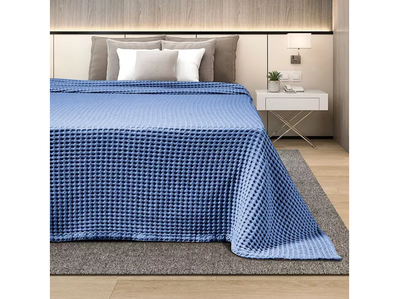 ΚΟΥΒΕΡΤΑ ΠΙΚΕ  ΥΠΕΡΔΙΠΛΗ 230X240 ADAM HOME  BLUE