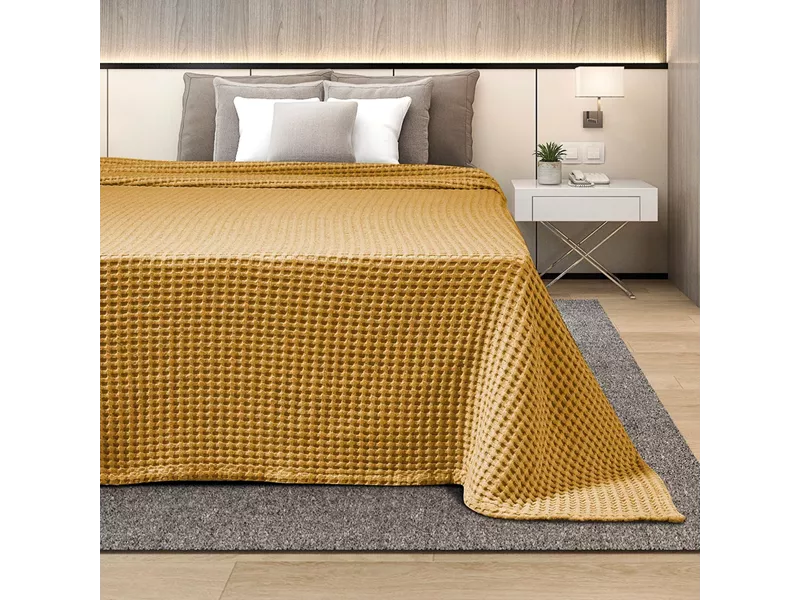 ΚΟΥΒΕΡΤΑ ΠΙΚΕ  ΥΠΕΡΔΙΠΛΗ 220X240 ADAM HOME  YELLOW