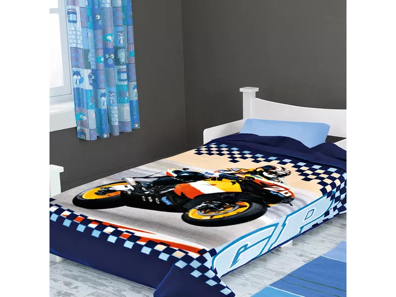 ΚΟΥΒΕΡΤΑ ΙΣΠΑΝΙΑΣ ΜΟΝΗ 160X220 BELPLA STER 222  BLUE