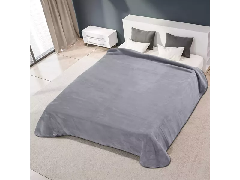 ΚΟΥΒΕΡΤΑ ΙΣΠΑΝΙΑΣ ΜΟΝΗ 160X220 BELPLA STER PLAIN GREY(51)
