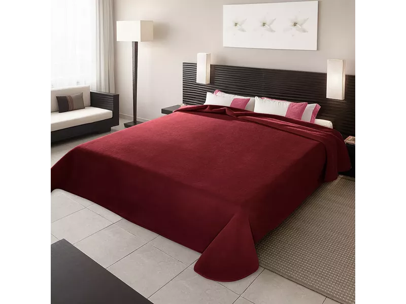 ΚΟΥΒΕΡΤΑ ΙΣΠΑΝΙΑΣ ΜΟΝΗ 160X220 BELPLA STER PLAIN GRANATE(16)