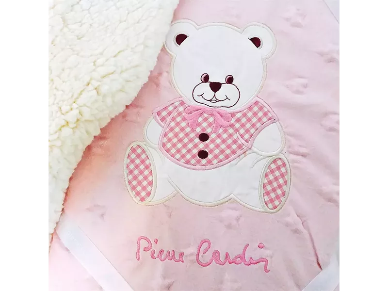 ΚΟΥΒΕΡΤΑ FLEECE/SHERPA ΑΓΚΑΛΙΑΣ 80X110 PIERRE CARDIN TEDDY PINK