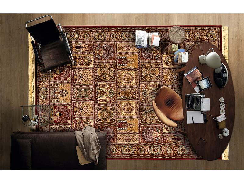 ΧΑΛΙ PERSIA 6283 BURGUNDY ΜΕ ΚΡΟΣΣΙ - 133X190  NewPlan