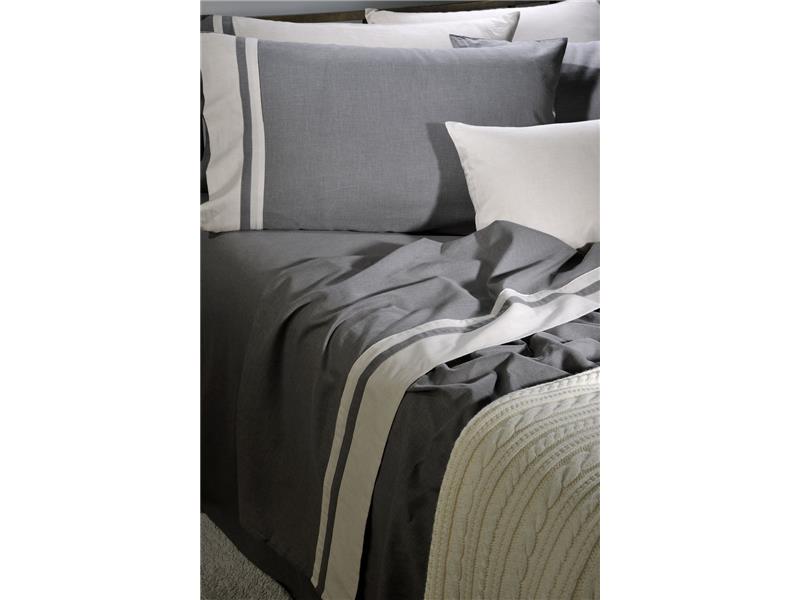 Σετ Σεντόνια Down Town Υπέρδιπλα Grey Cotton-Wool 