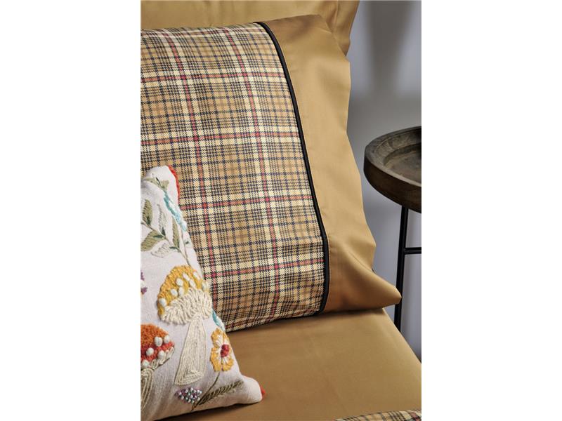 Μαξιλαροθήκες Down Town S-848 Gold Carreaux 