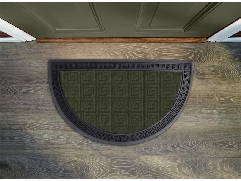 Πατάκι Εισόδου Ημικυκλικό (40X60) Mcdecor Μαίανδρος Πράσινο - MCDECOR