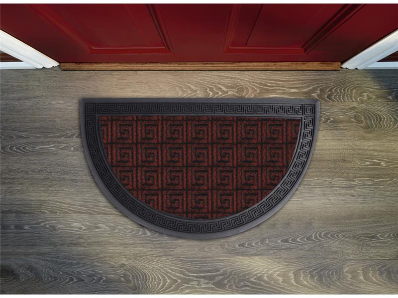 Πατάκι Εισόδου Ημικυκλικό (40X60) Mcdecor Μαίανδρος Μπορντό - MCDECOR