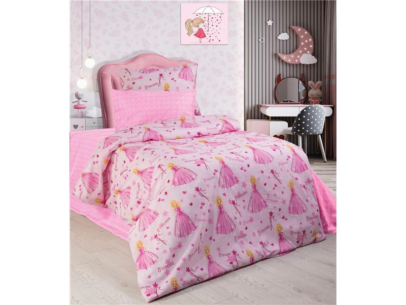 ΣΕΝΤΟΝΙΑ ΕΜΠΡΙΜΕ ΣΕΤ 3 τεμ kids Princess 392 160X240 Pink 70/30 Cott/Pol