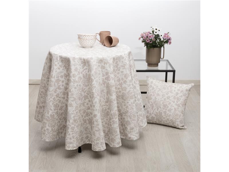 Τραπεζομάντηλο στόφα Ροτόντα 180 Dimeco Sicily Beige
