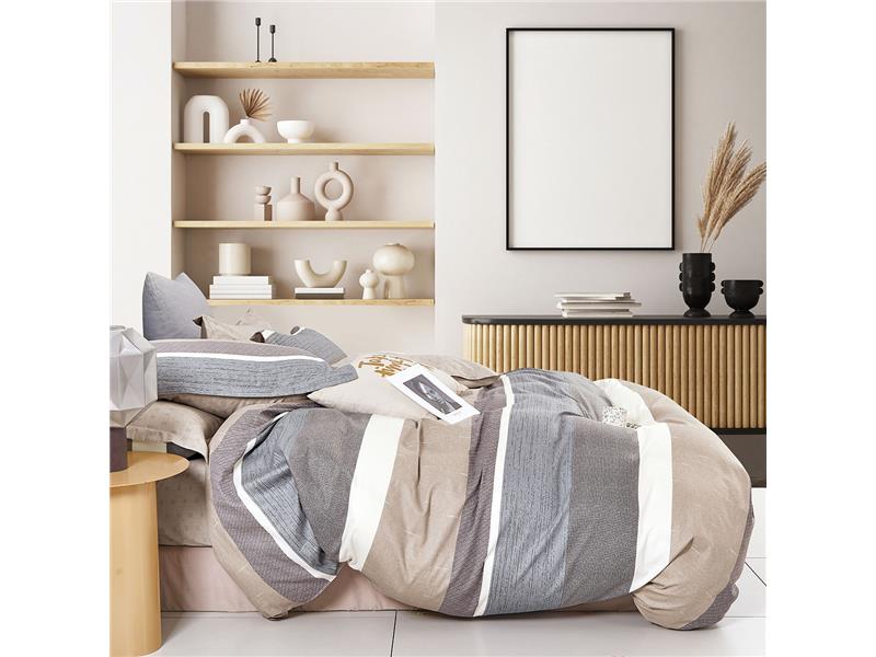 Σετ σεντόνια υπέρδιπλα με λάστιχο Art 12152 Eva 165x200+30 Μπεζ  