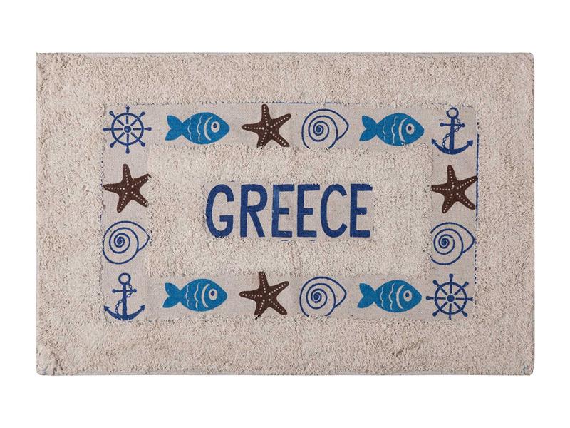 Πατάκι ψάρι GREECE (40cm x 60cm) μπλέ