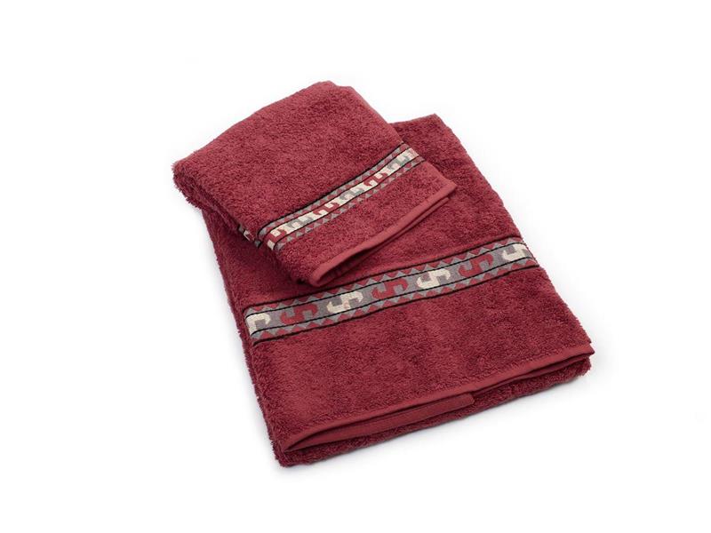 Πετσέτα Σετ 2 τεμ ZUCCHI 40X60,60X110 Jacquard Κόκκινο 100% Cotton