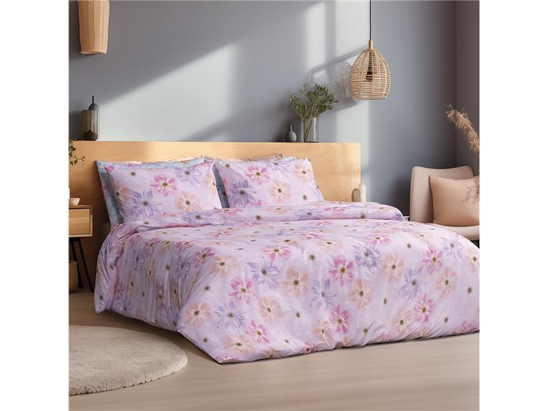 Σετ πάπλωμα μονό Hana Art 12089 160x240 Ροζ  