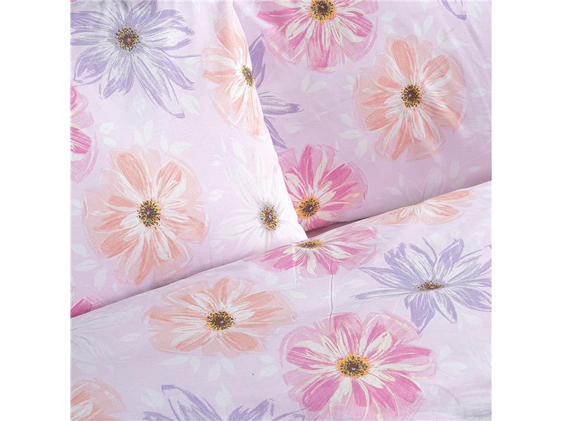 Σετ πάπλωμα μονό Hana Art 12089 160x240 Ροζ  