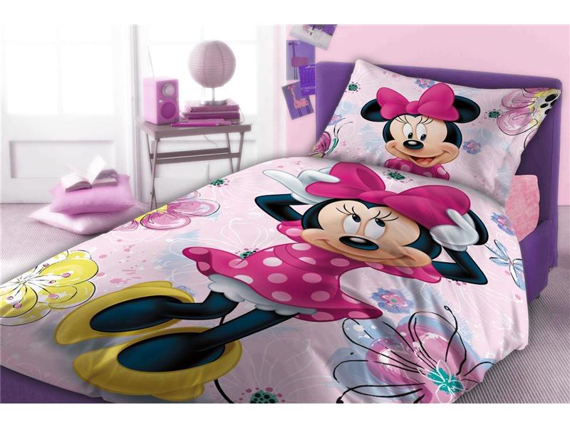 Σεντόνια Σετ 2 τεμ Disney Home Minnie 852 160X240 Pink 100% Cotton