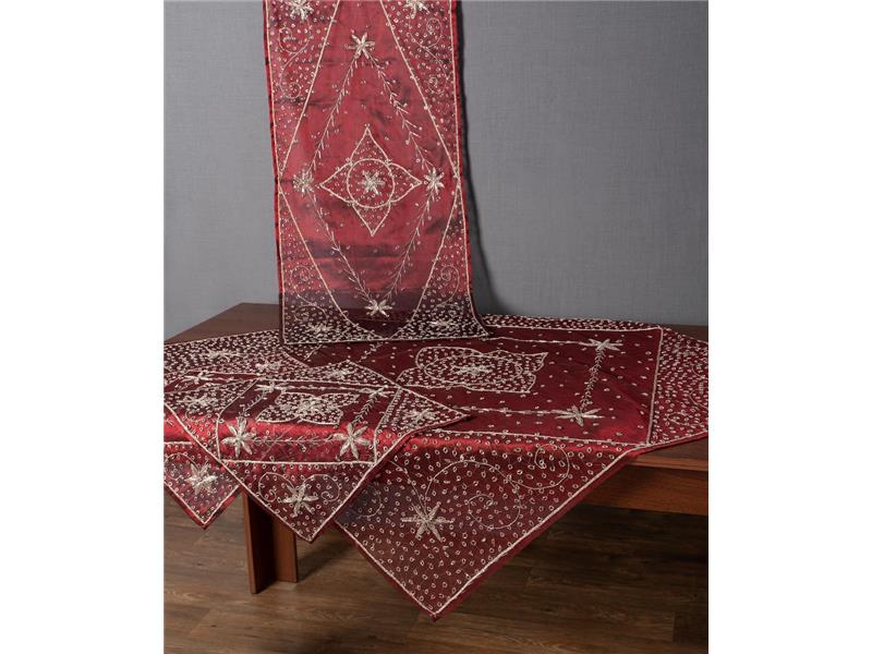 Τραπεζοκαρέ (125cm x 125cm) Ερατώ Μπορντώ