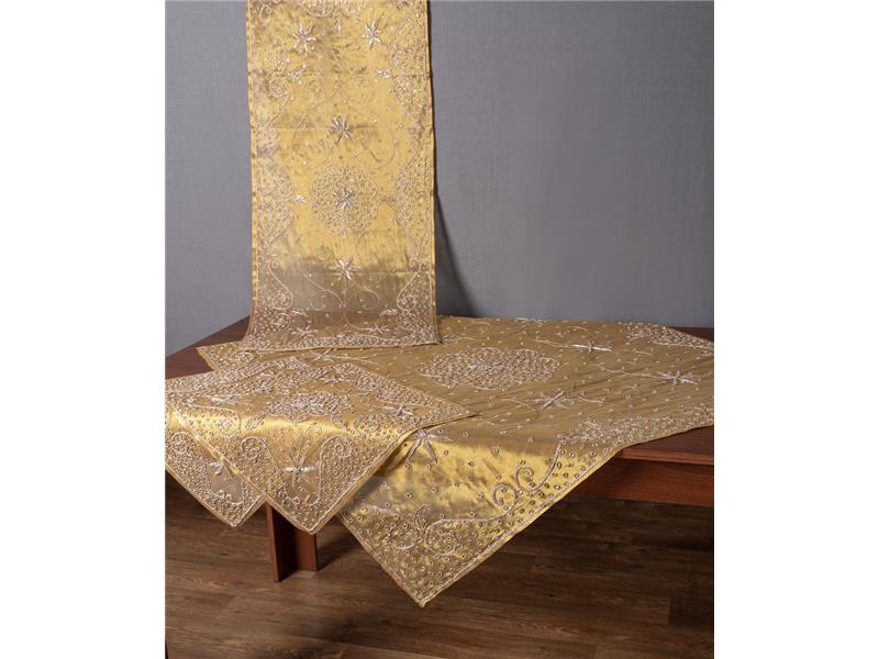 Τραπεζοκαρέ (125cm x 125cm) Ερατώ Χρυσό