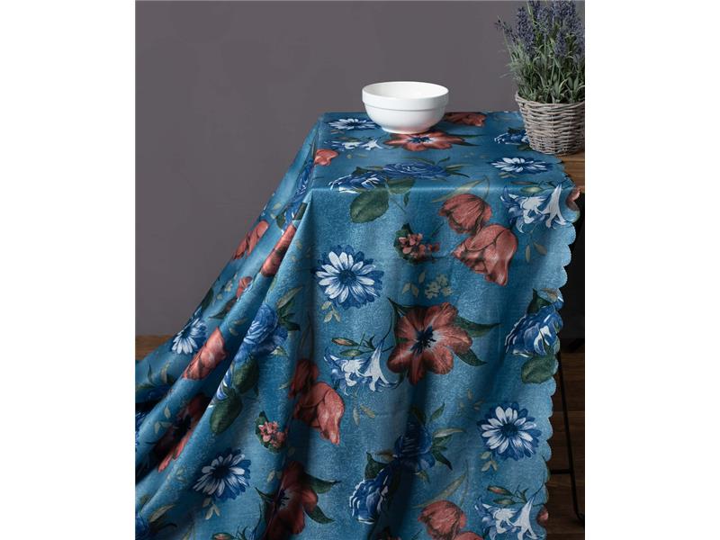 Αλέκιαστο τραπεζομάντηλο 03-95 (170cm x 250cm) μπλέ