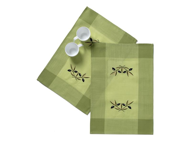 Ντουζίνες (12 τεμάχια) σουπλά bg23a (35cm x 50cm) πράσινο μαύρη ελιά