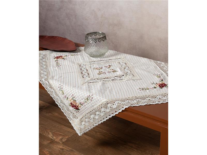 Καρέ με ροκοκό και πλεκτό (90cm x 90cm) 001