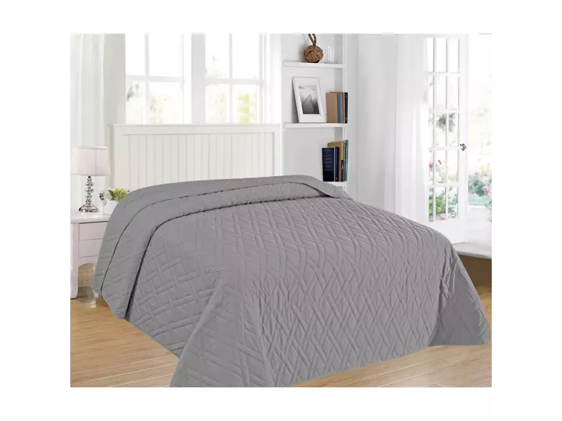 ΚΟΥΒΕΡΛΙ ELEGANCE ΥΠΕΡΔΙΠΛΟ 220X240 ADAM HOME  POLO  GREY