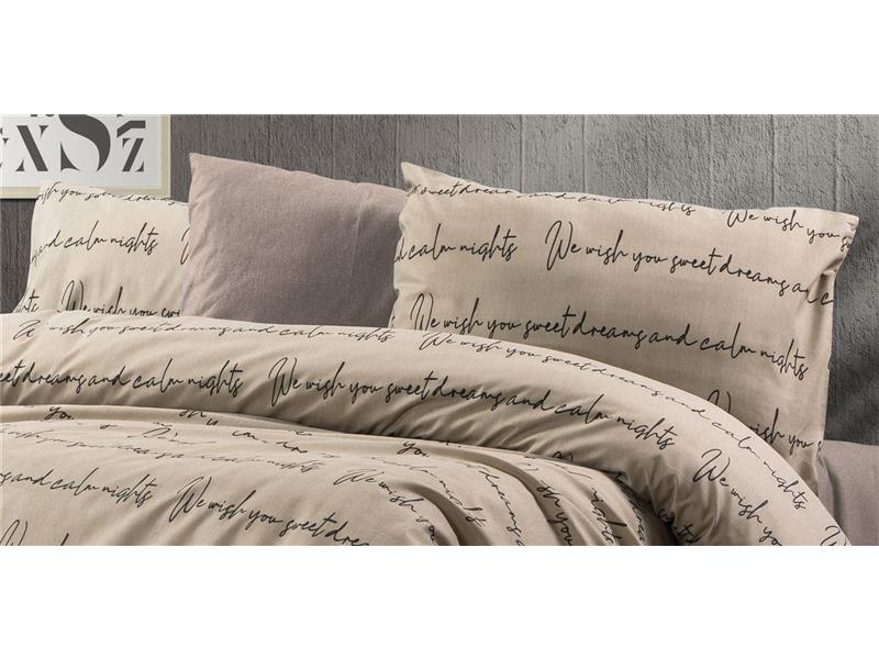 Μαξιλαροθήκη Εμπριμέ Αρίσβη 470 50X70 Beige 70/30 Cott/Pol