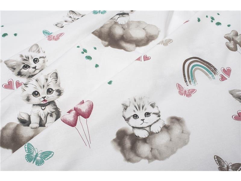 Σεντονάκι Λίκνου bebe Kitten 560 80X110 Petrol 100% Cotton