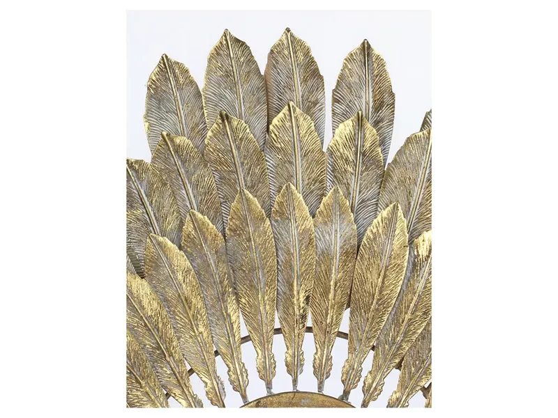 Καθρέπτης ArteLibre Φτερά Χρυσό Μέταλλο 68.5x4.5x68.5cm