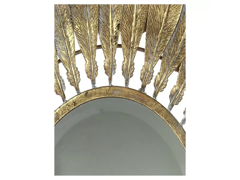 Καθρέπτης ArteLibre Φτερά Χρυσό Μέταλλο 68.5x4.5x68.5cm