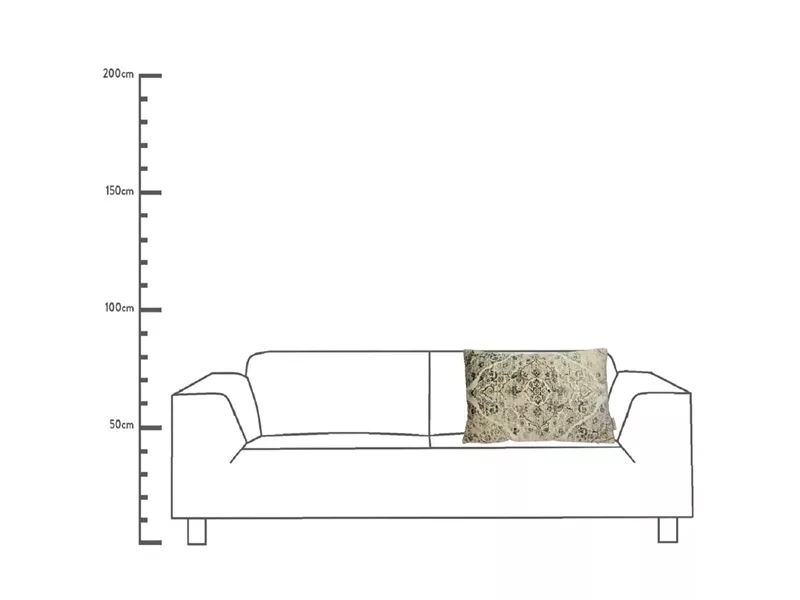 Μαξιλάρι ArteLibre Vintage Μπεζ Βελούδο 40x60cm