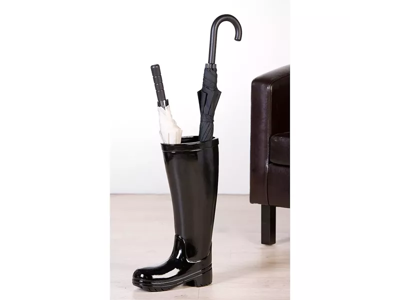 Ομπρελοθήκη ArteLibre Μπότα Μαύρο Κεραμικό 11x26x45cm