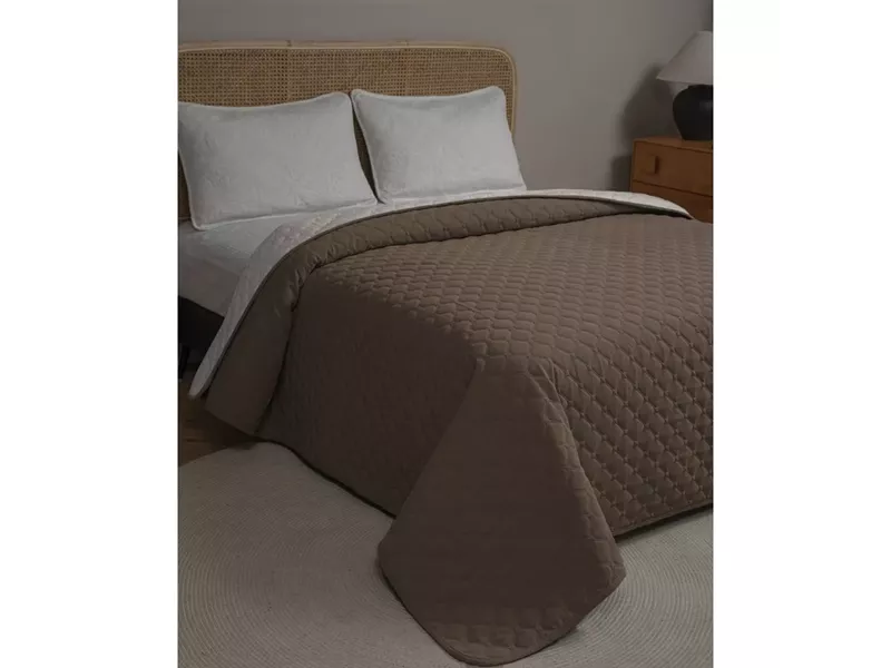 ΚΟΥΒΕΡΛΙ CHENILLE ΥΠΕΡΔΙΠΛΟ 220Χ240 ADAM HOME MISTRAL CAMEL
