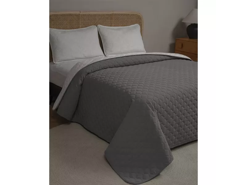 ΚΟΥΒΕΡΛΙ CHENILLE ΥΠΕΡΔΙΠΛΟ 220Χ240 ADAM HOME MISTRAL GREY