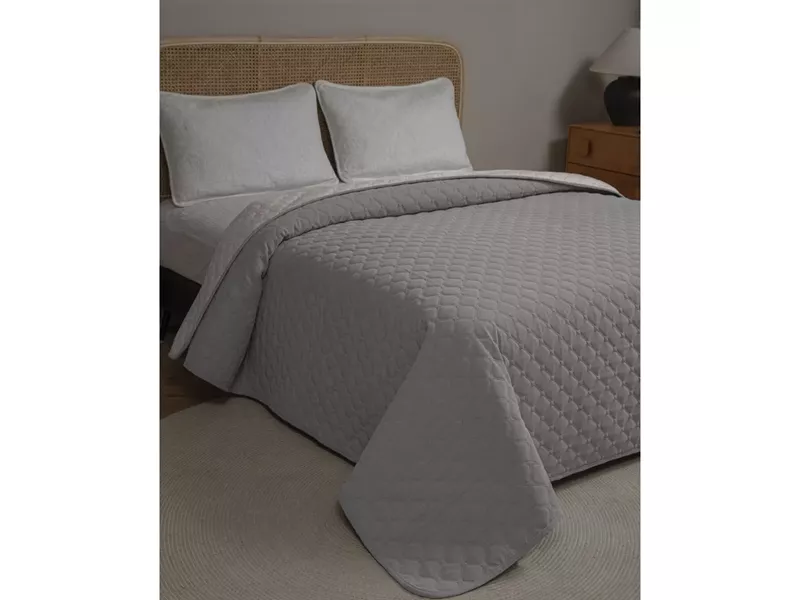 ΚΟΥΒΕΡΛΙ CHENILLE ΥΠΕΡΔΙΠΛΟ 220Χ240 ADAM HOME MISTRAL GREY