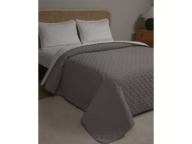 ΚΟΥΒΕΡΛΙ CHENILLE ΥΠΕΡΔΙΠΛΟ 220Χ240 ADAM HOME MISTRAL SILVER