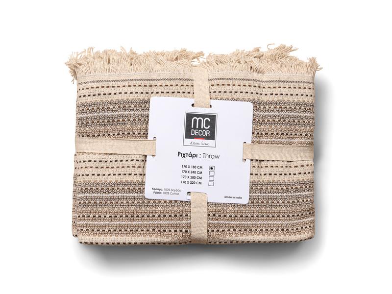 Ριχτάρι Πολυθρόνας (170X180) Mcdecor 33001 ECRU - MCDECOR