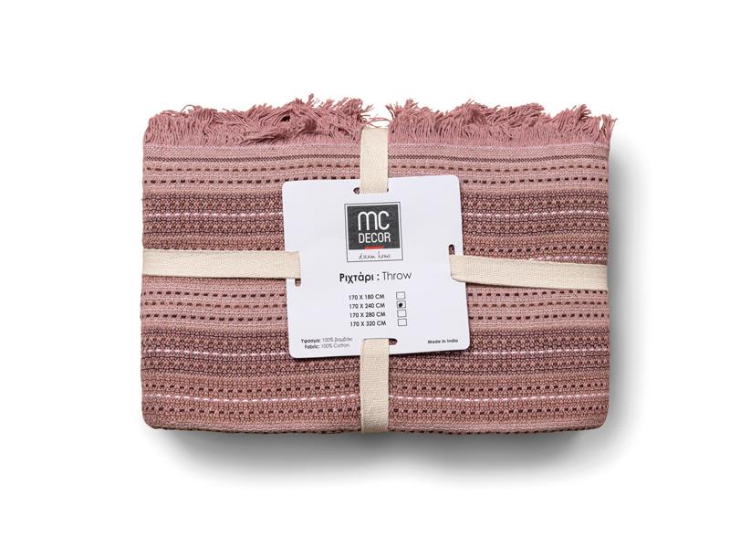 Ριχτάρι Τετραθέσιου (170X320) Mcdecor 33001 LT.PINK - MCDECOR